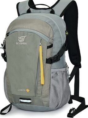 Skysper Gray Backpack with Yellow Accent